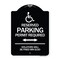 Signmission Connecticut Reserved Parking Permit Required Violators Fined Min $150 Alum, 24" x 18", BW-1824-24659 A-DES-BW-1824-24659 - alternate 1